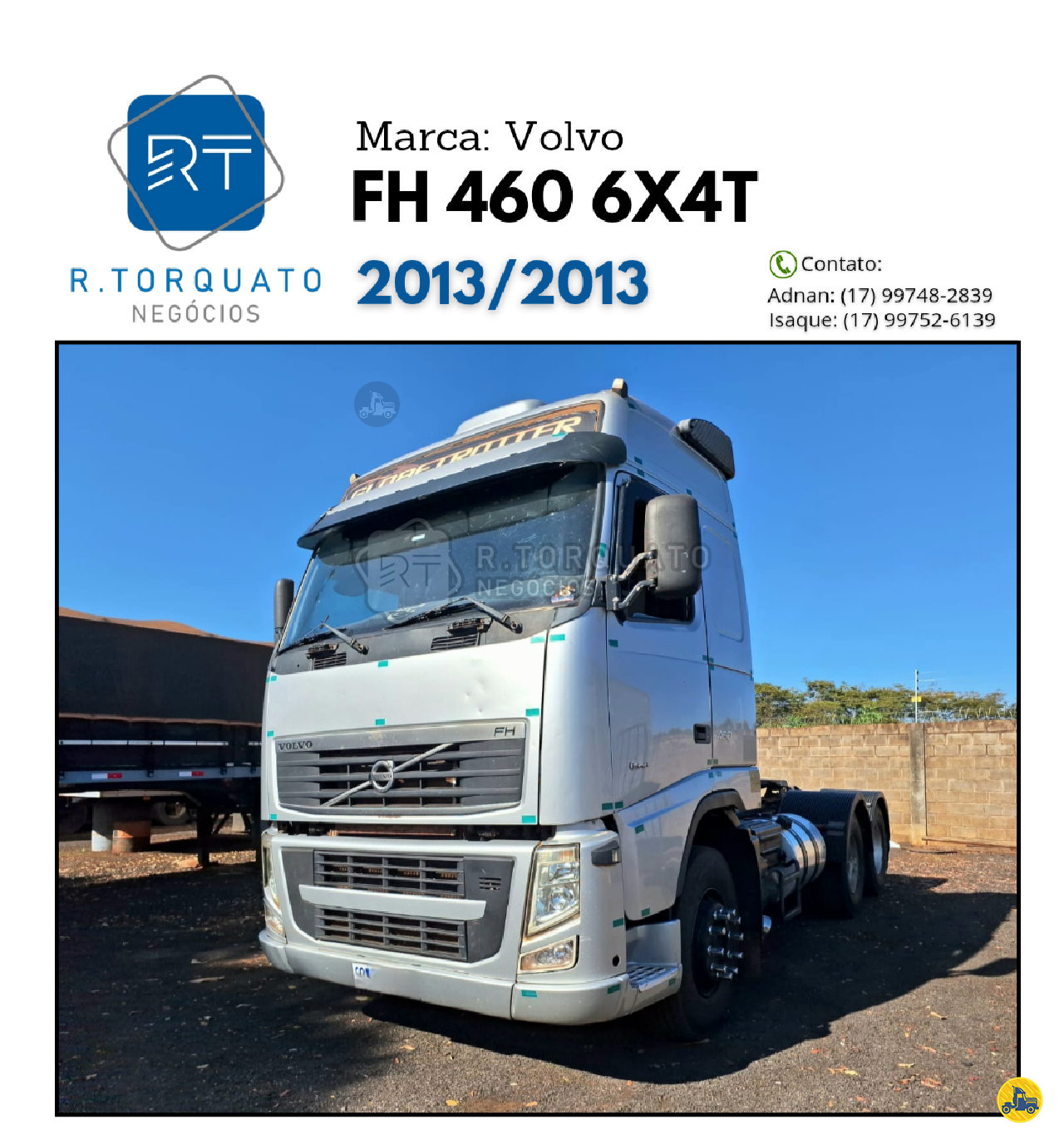 CAMINHAO VOLVO VOLVO FH 460 Cavalo Mecânico Cavalo 6x4 R.Torquato Negócios São José do Rio Preto SÃO PAULO SP